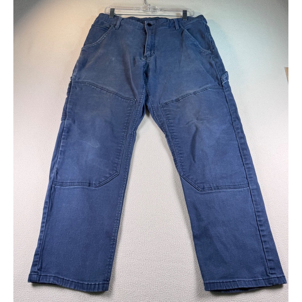 Caterpillar CAT Mens Authentic Work Pant 36x30 Gusseted Crotch Blue READ